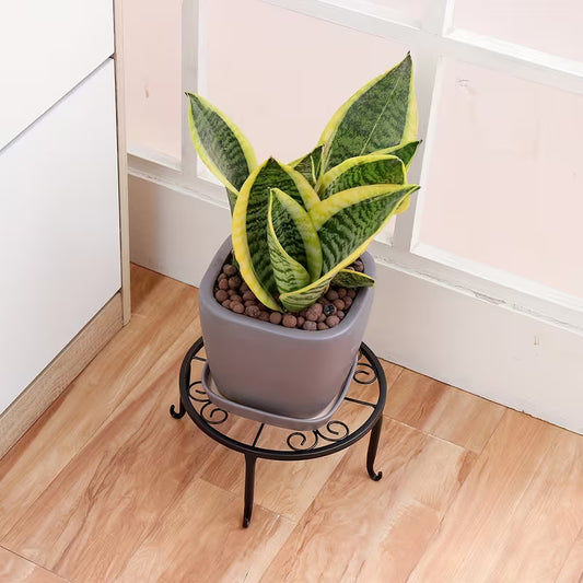 Modern Metal Plant Stand – Iron Indoor Outdoor Flower Pot Stand Rack | Black & Golden Round Plant Holder for Home Decor 🔥 60% OFF – LAST DAY SALE