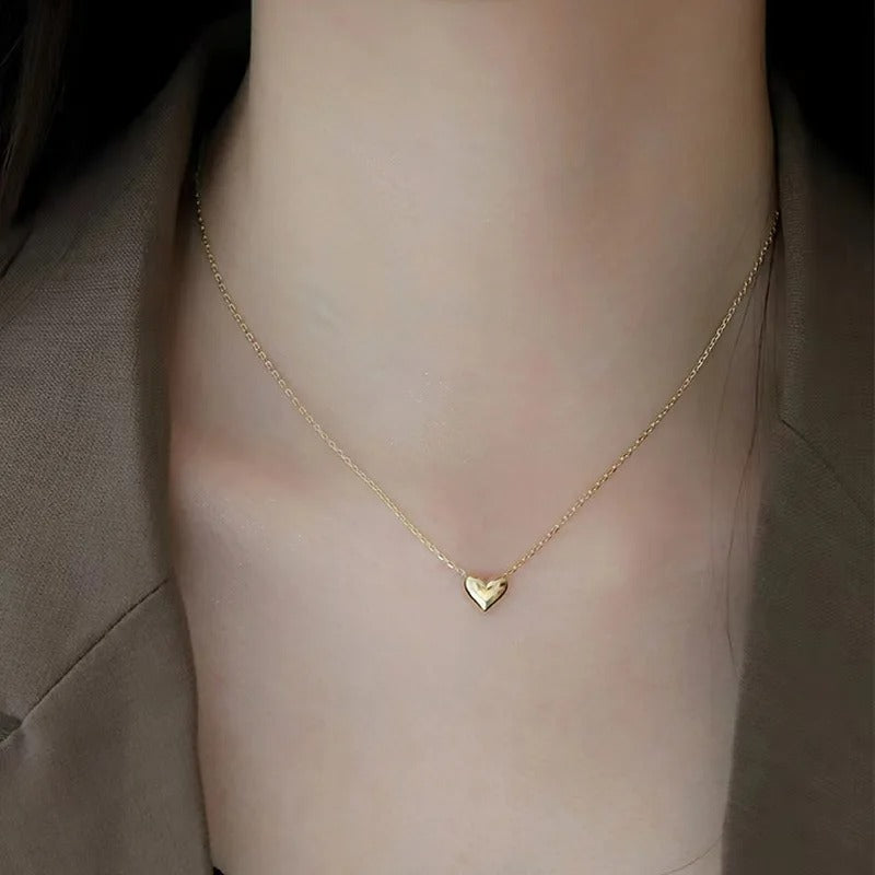 Stainless Steel Heart Pendant Necklace for Women – Gold Love Heart Necklace | Elegant Adjustable Chain Fashion Jewelry for Girls Pakistan 🔥 68% OFF