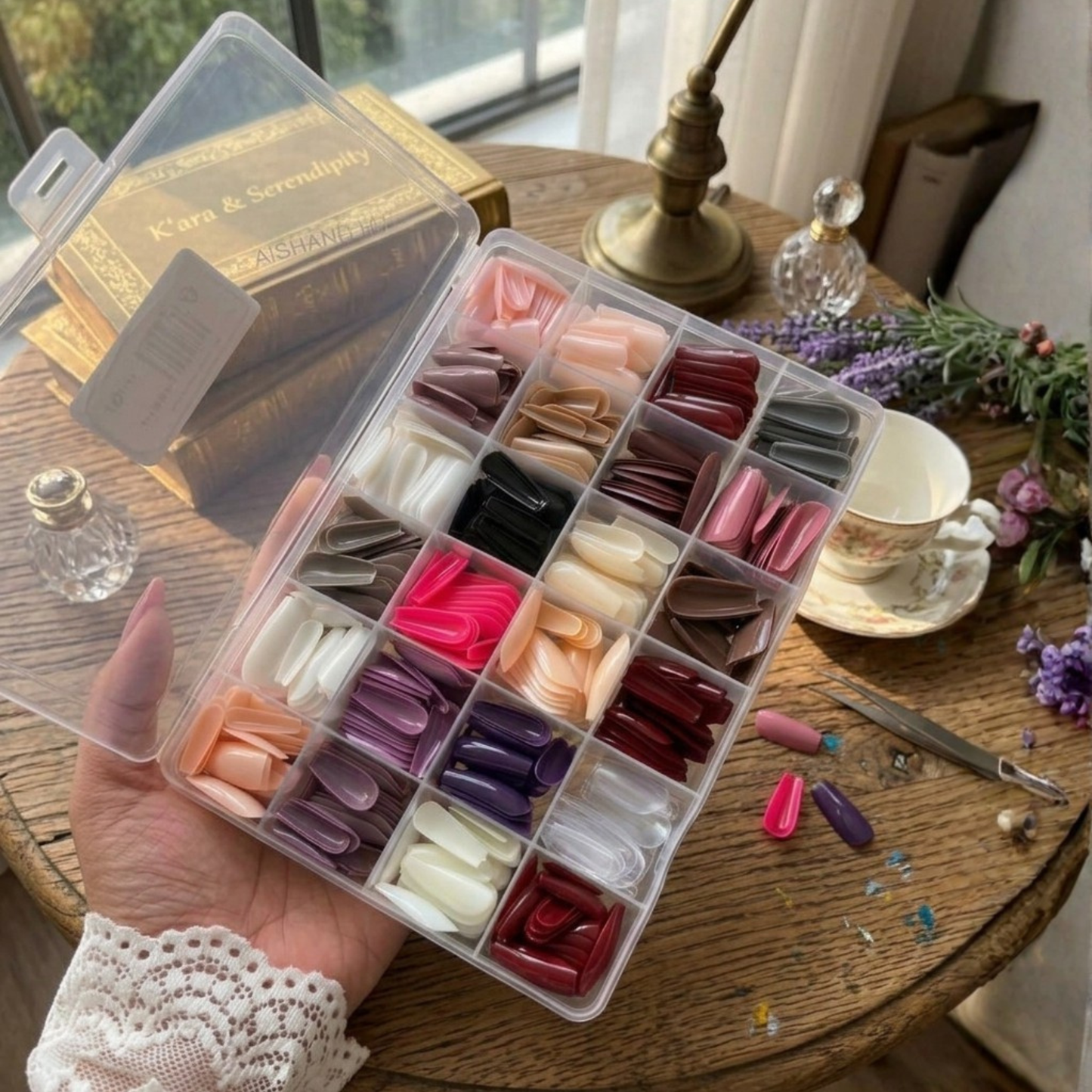 576 Pcs Professional Fake Nails Set with Nail Glue – Multicolor ABS Acrylic Artificial Nails for Manicure, Nail Extensions & Nail Art 🔥 Upto 68% OFF