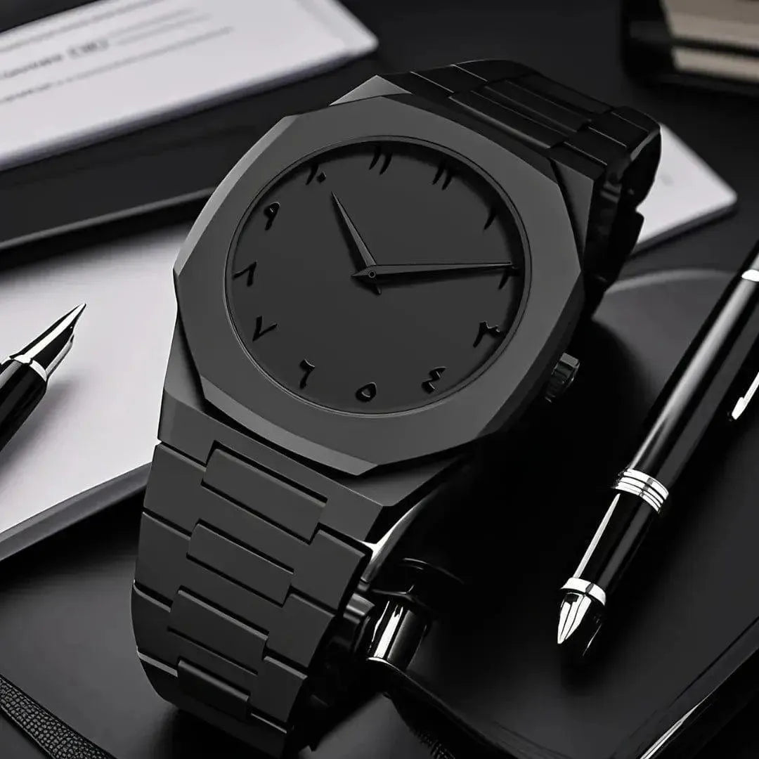 Men’s Carbon Fiber Arabic Dial Watch – Black Luxury Chronograph Wrist Watch for Men | Stylish Aura Designer Watch 🔥 60% OFF – LAST DAY SALE