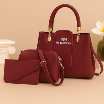 3 Pcs Girls Rexine Handbag Set in Maroon Color
Stylish Girls Mini Tote and Shoulder Bag Set
Plain Rexine Handbag Set for Girls