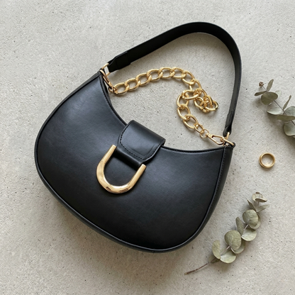 Girls Black PU Leather Handbag – Stylish Plain Mini Tote Bag with Top Handle | Trendy Shoulder Bag for Girls 🔥 60% OFF – LAST DAY SALE