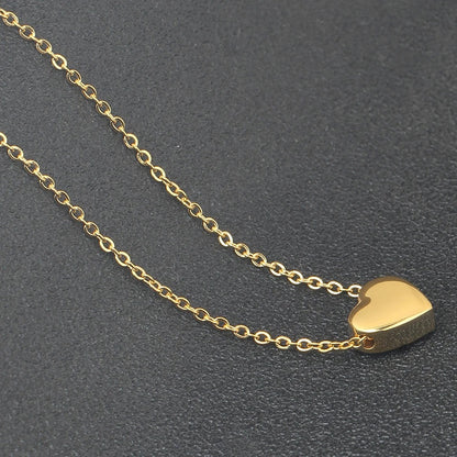 Stainless Steel Heart Pendant Necklace for Women – Gold Love Heart Necklace | Elegant Adjustable Chain Fashion Jewelry for Girls Pakistan 🔥 68% OFF