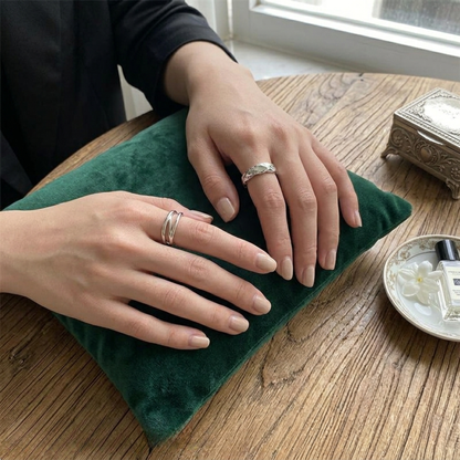 2 Pcs Silver Plated Adjustable Rings Set for Women – Alloy Minimalist Korean Style Couple Rings | Trendy Stackable Fashion Jewelry 🔥 60% OFF – LAST DAY SALE
