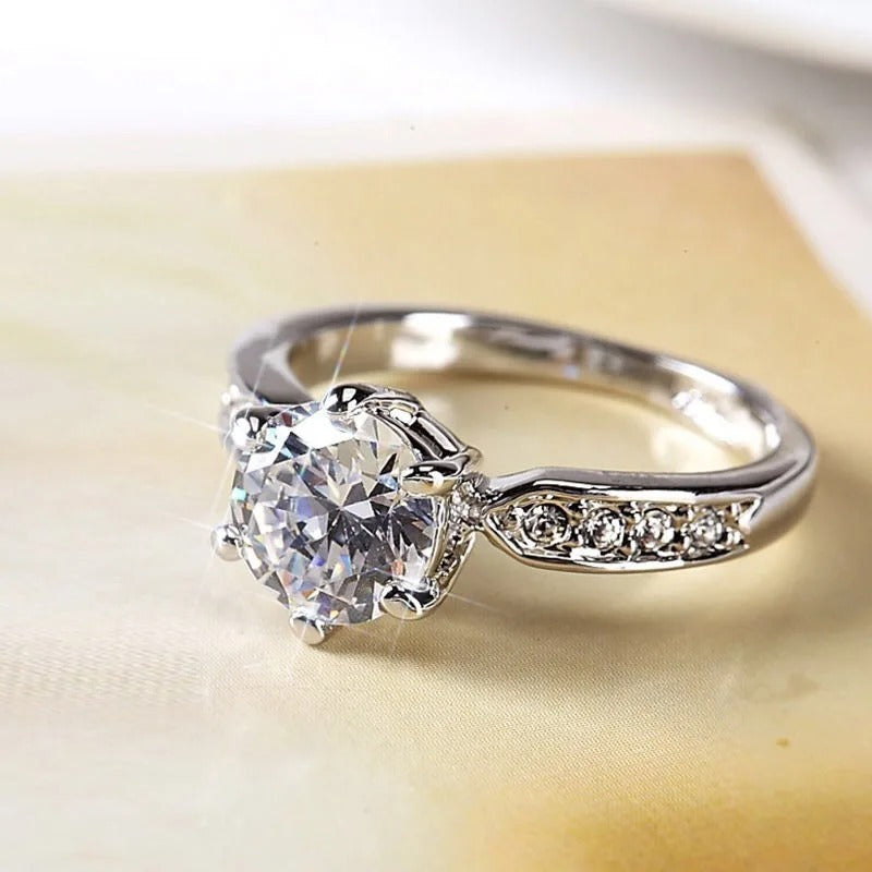 Adjustable Zircon Ring for Women – Silver Plated Cubic Zirconia Diamond Style Ring | Elegant Party & Daily Wear Jewelry Pakistan 🔥 60% OFF – LAST DAY SALE