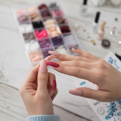 576 Pcs Professional Fake Nails Set with Nail Glue – Multicolor ABS Acrylic Artificial Nails for Manicure, Nail Extensions & Nail Art 🔥 Upto 68% OFF