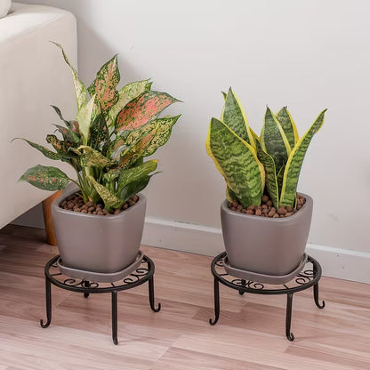 Modern Metal Plant Stand – Iron Indoor Outdoor Flower Pot Stand Rack | Black & Golden Round Plant Holder for Home Decor 🔥 60% OFF – LAST DAY SALE