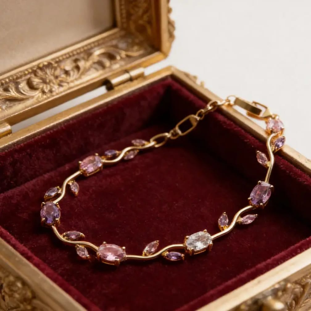 Tulip Charm Bracelet for Women – Premium Stainless Steel Gold Plated Floral Bracelet | Elegant Trendy Adjustable Bracelet for Girls & Women Pakistan 🔥 73% OFF – LAST DAY SALE