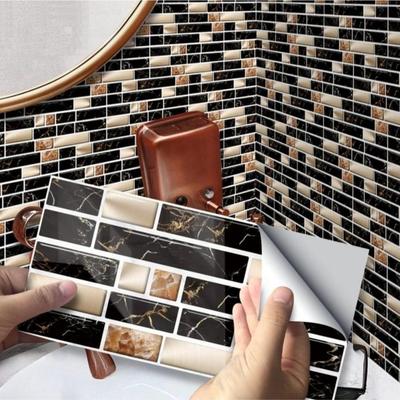 Self-Adhesive Wall Tile Stickers Pack of 100 – Waterproof Peel & Stick Kitchen & Bathroom Wall Tiles | Black Decorative Wall Covering for Home Decor Pakistan 🔥 60% OFF – LAST DAY SALE