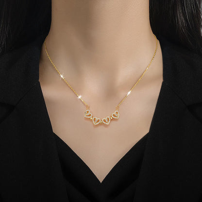 Magnetic 4 Leaf Clover Heart Necklace for Women – Golden Adjustable Pendant Necklace | Trendy Elegant Fashion Jewelry Pakistan 🔥 60% OFF – LAST DAY SALE