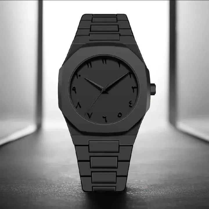 Men’s Carbon Fiber Arabic Dial Watch – Black Luxury Chronograph Wrist Watch for Men | Stylish Aura Designer Watch 🔥 60% OFF – LAST DAY SALE