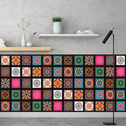 Self Adhesive Stickers Pack of 12 – Multicolor Decorative Tile Stickers | Waterproof Removable Home Decor Stickers 🔥 60% OFF – LAST DAY SALE