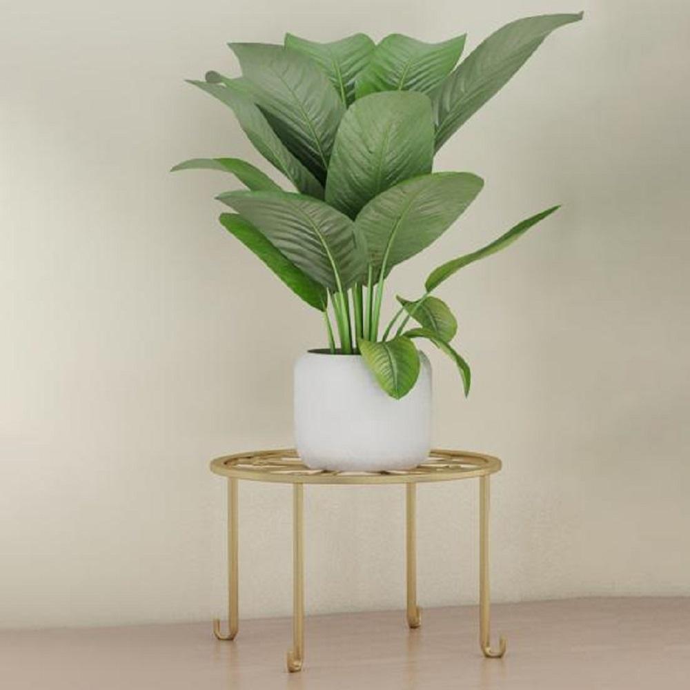 Modern Metal Plant Stand – Iron Indoor Outdoor Flower Pot Stand Rack | Black & Golden Round Plant Holder for Home Decor 🔥 60% OFF – LAST DAY SALE