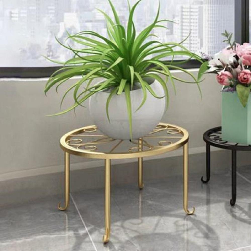 Modern Metal Plant Stand – Iron Indoor Outdoor Flower Pot Stand Rack | Black & Golden Round Plant Holder for Home Decor 🔥 60% OFF – LAST DAY SALE
