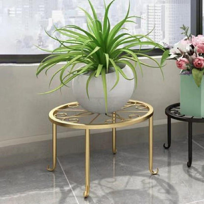 Modern Metal Plant Stand – Iron Indoor Outdoor Flower Pot Stand Rack | Black & Golden Round Plant Holder for Home Decor 🔥 60% OFF – LAST DAY SALE
