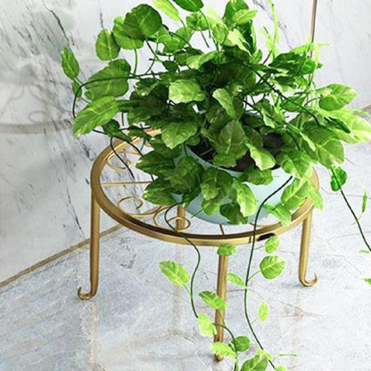 Modern Metal Plant Stand – Iron Indoor Outdoor Flower Pot Stand Rack | Black & Golden Round Plant Holder for Home Decor 🔥 60% OFF – LAST DAY SALE