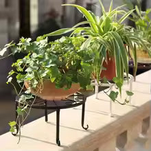 Modern Metal Plant Stand – Iron Indoor Outdoor Flower Pot Stand Rack | Black & Golden Round Plant Holder for Home Decor 🔥 60% OFF – LAST DAY SALE