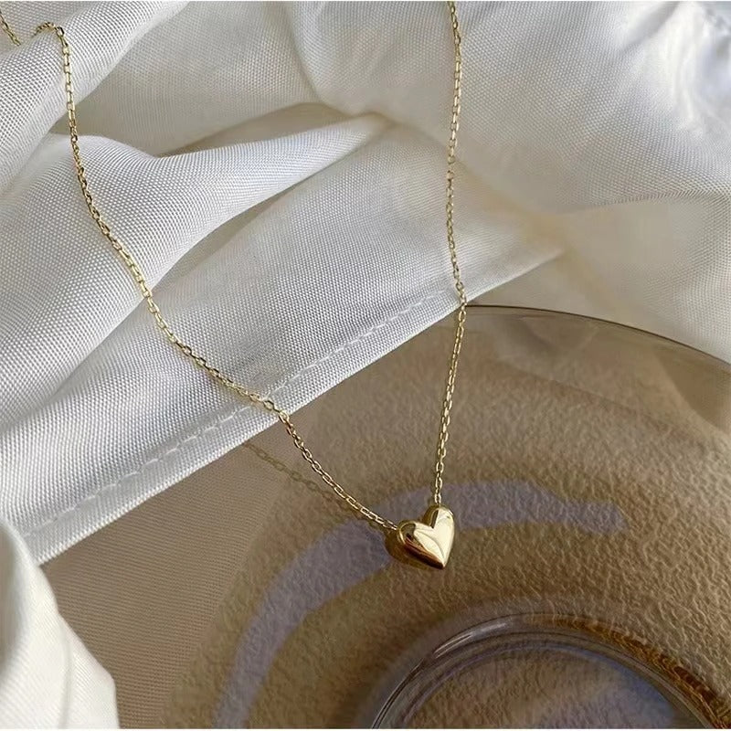 Stainless Steel Heart Pendant Necklace for Women – Gold Love Heart Necklace | Elegant Adjustable Chain Fashion Jewelry for Girls Pakistan 🔥 68% OFF