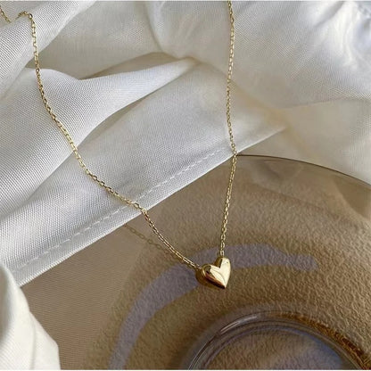 Stainless Steel Heart Pendant Necklace for Women – Gold Love Heart Necklace | Elegant Adjustable Chain Fashion Jewelry for Girls Pakistan 🔥 68% OFF
