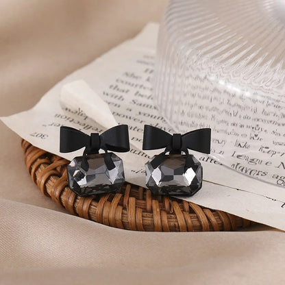 Black Alloy Stud Earrings for Women – Modern Minimalist Aluminium Plated Ear Studs | Trendy Lightweight Jewelry for Girls 🔥 60% OFF – LAST DAY SALE