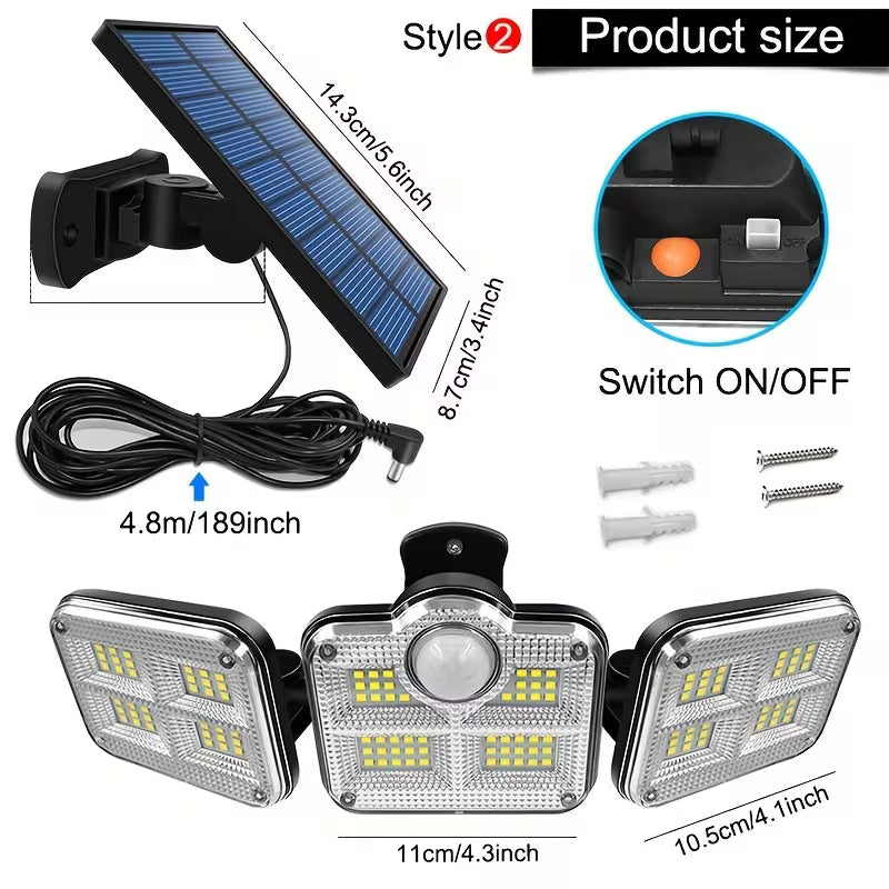 Motion Sensor Solar Wall Lamp Split – Outdoor Waterproof LED Security Light with Remote Panel | Garden, Gate & Wall Light 🔥 60% OFF – LAST DAY SALE