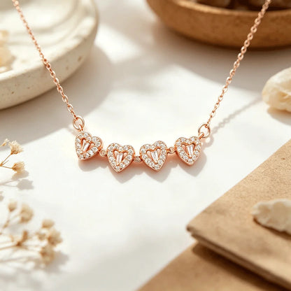 Magnetic 4 Leaf Clover Heart Necklace for Women – Golden Adjustable Pendant Necklace | Trendy Elegant Fashion Jewelry Pakistan 🔥 60% OFF – LAST DAY SALE