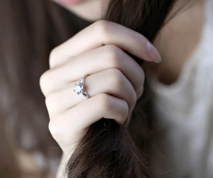 Adjustable Zircon Ring for Women – Silver Plated Cubic Zirconia Diamond Style Ring | Elegant Party & Daily Wear Jewelry Pakistan 🔥 60% OFF – LAST DAY SALE