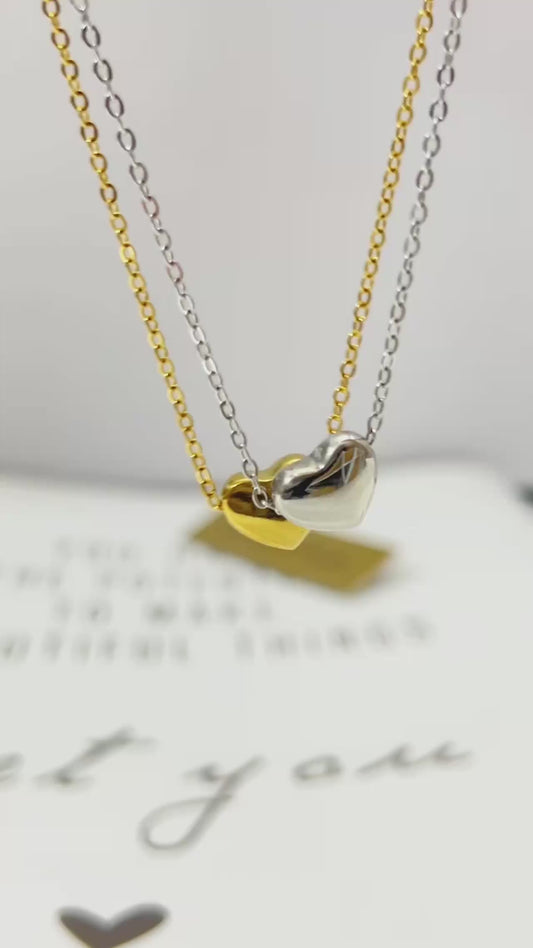 Stainless Steel Heart Pendant Necklace for Women – Gold Love Heart Necklace | Elegant Adjustable Chain Fashion Jewelry for Girls Pakistan 🔥 68% OFF